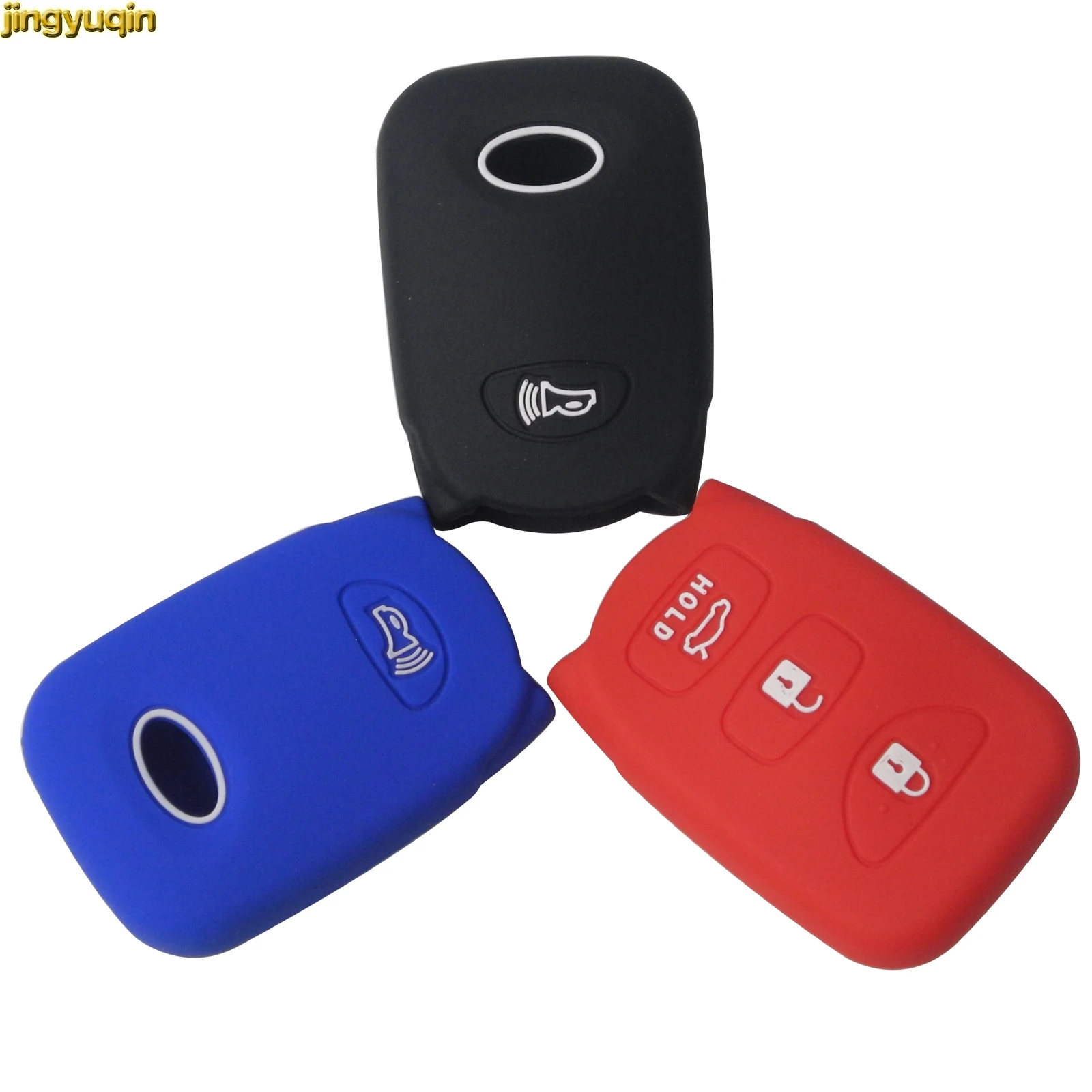 Jingyuqin 3 кнопочный ключ автомобиля Fob силиконовая резиновая крышка для hyundai Feisi Elantra Long Move Case автостайлинг