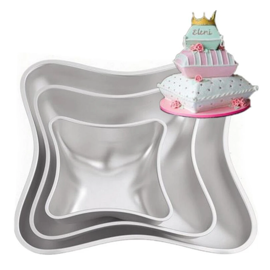 3 Pieces Aluminum Cake Mold Set Pillow Cake Baking Pan Anodized Aluminum Moulds
3 Pieces Aluminum Cake Mold Set Pillow Cake Baking Pan Anodized Aluminum Moulds