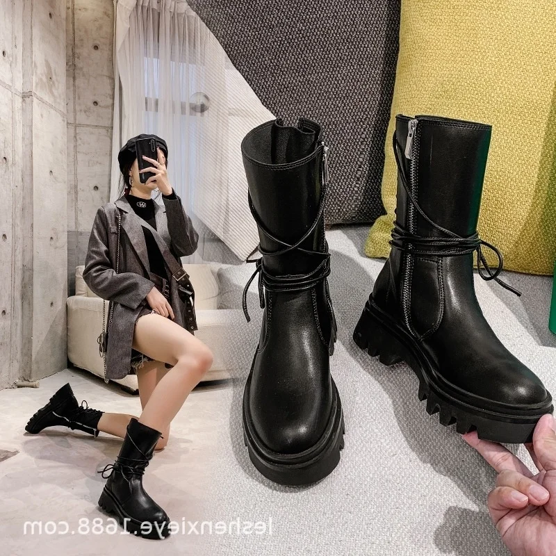 Autumn and winter 2021 new black handsome locomotive boots women's side zipper short boots boots heavy medium boots
Autumn and winter 2021 new black handsome locomotive boots women's side zipper short boots boots heavy medium boots