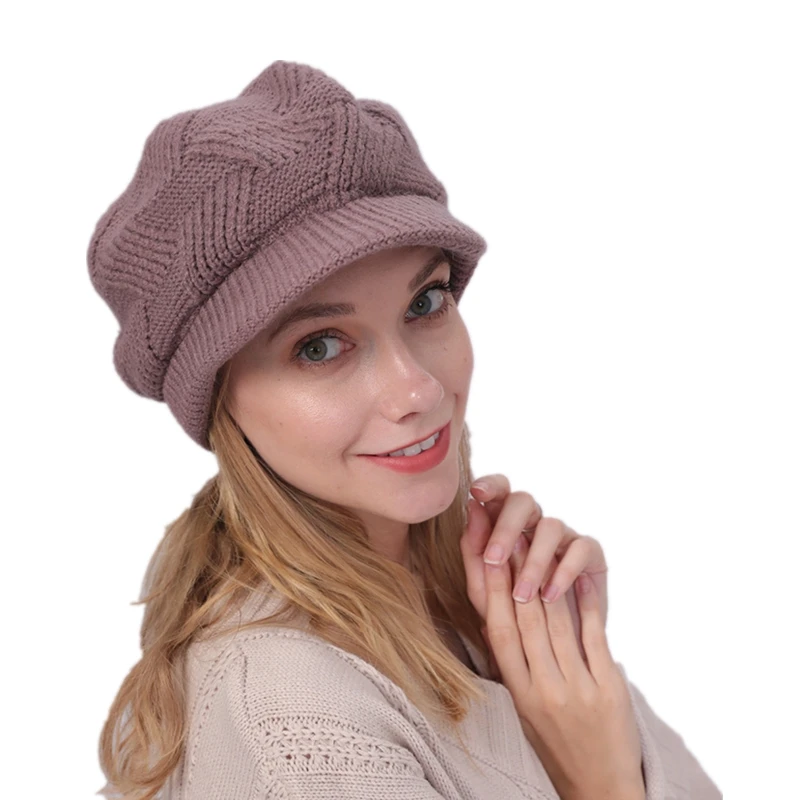 Женская вязаная шапка, однотонная вязаная шапка из искусственного кроличьего меха
Женская вязаная шапка, однотонная вязаная шапка из искусственного кроличьего меха