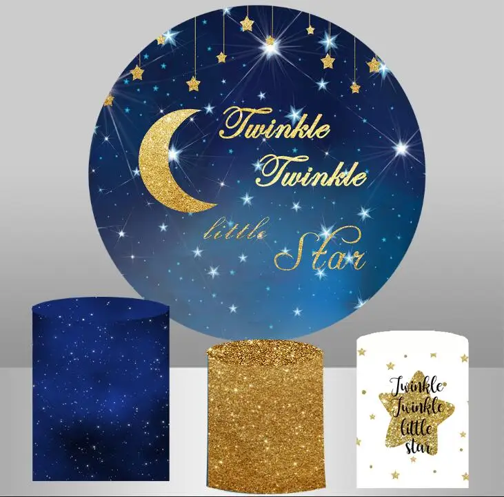 Round circle background birthday baby shower table party decor twinkle twinkle little star backdrop 3 cylinder plinths YY-308
Round circle background birthday baby shower table party decor twinkle twinkle little star backdrop 3 cylinder plinths YY-308