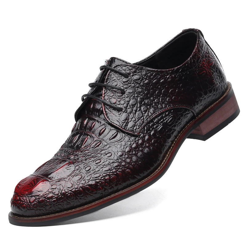 British Style Alligator Leather Dress Shoes Men Fashion Business Crocodile Shoes Men's Lace-up Brand Casual Oxford Shoes Kundura
British Style Alligator Leather Dress Shoes Men Fashion Business Crocodile Shoes Men's Lace-up Brand Casual Oxford Shoes Kundura