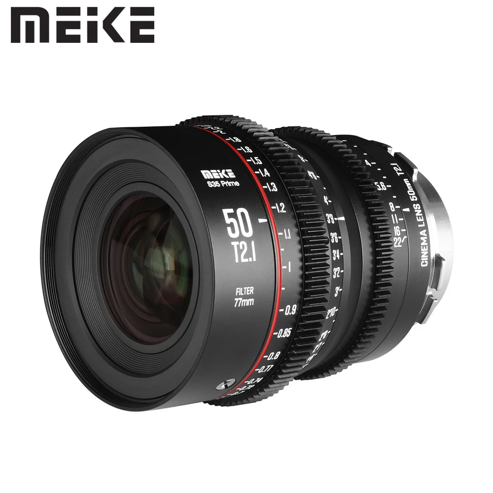 

Meike 50mm T2.1 S35 Manual Focus Wide Angle Prime Cinema Lens for Canon PL Mount EOS C700PL, EOS C700PL GS, Z CAM E2-S6 6K