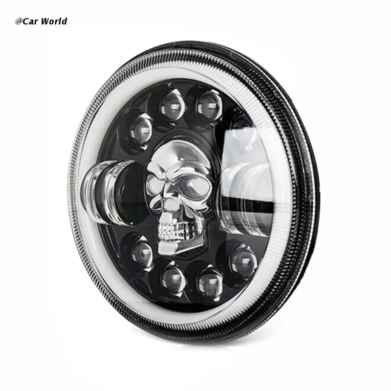 6XDB Creative 7inch Skull LED Headlight Car Far/Near Light Floodlight for Wrangler
6XDB Creative 7inch Skull LED Headlight Car Far/Near Light Floodlight for Wrangler