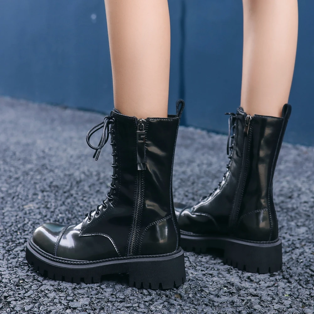 RIBETRINI Cow Leather Brand Designer Ladies Platform Zipper Boots Zipper Winter Motocycle Boots Women Sewing Shoes Woman
RIBETRINI Cow Leather Brand Designer Ladies Platform Zipper Boots Zipper Winter Motocycle Boots Women Sewing Shoes Woman