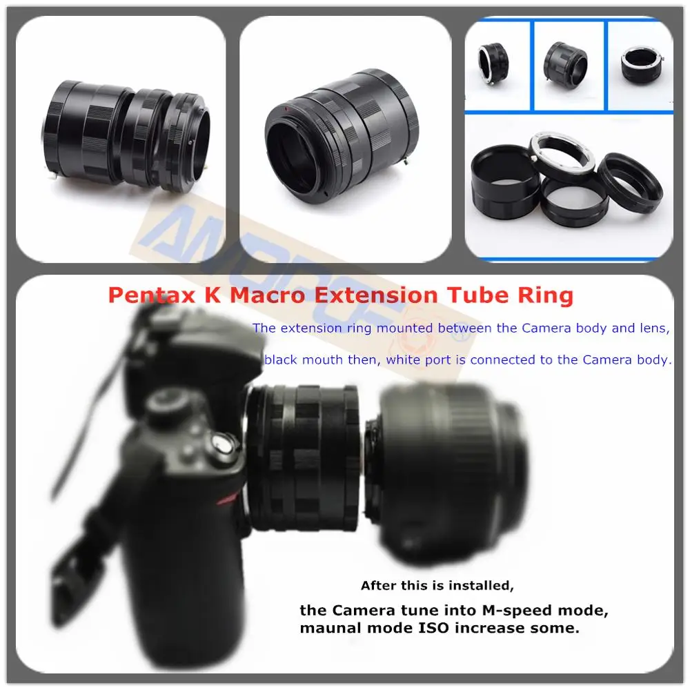Удлинительное Кольцо PK для макросъемки совместимое с объективом Pentax K mount камерой