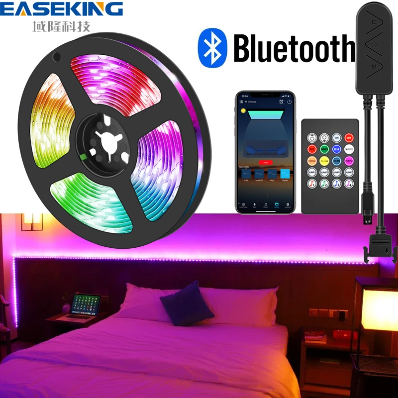 LED Strips Lights Bluetooth Luces Led RGB 5050 SMD Flexible Tape Diode 5M 10M 15M 20M DC12V 24V Remote control+ adapter
LED Strips Lights Bluetooth Luces Led RGB 5050 SMD Flexible Tape Diode 5M 10M 15M 20M DC12V 24V Remote control+ adapter