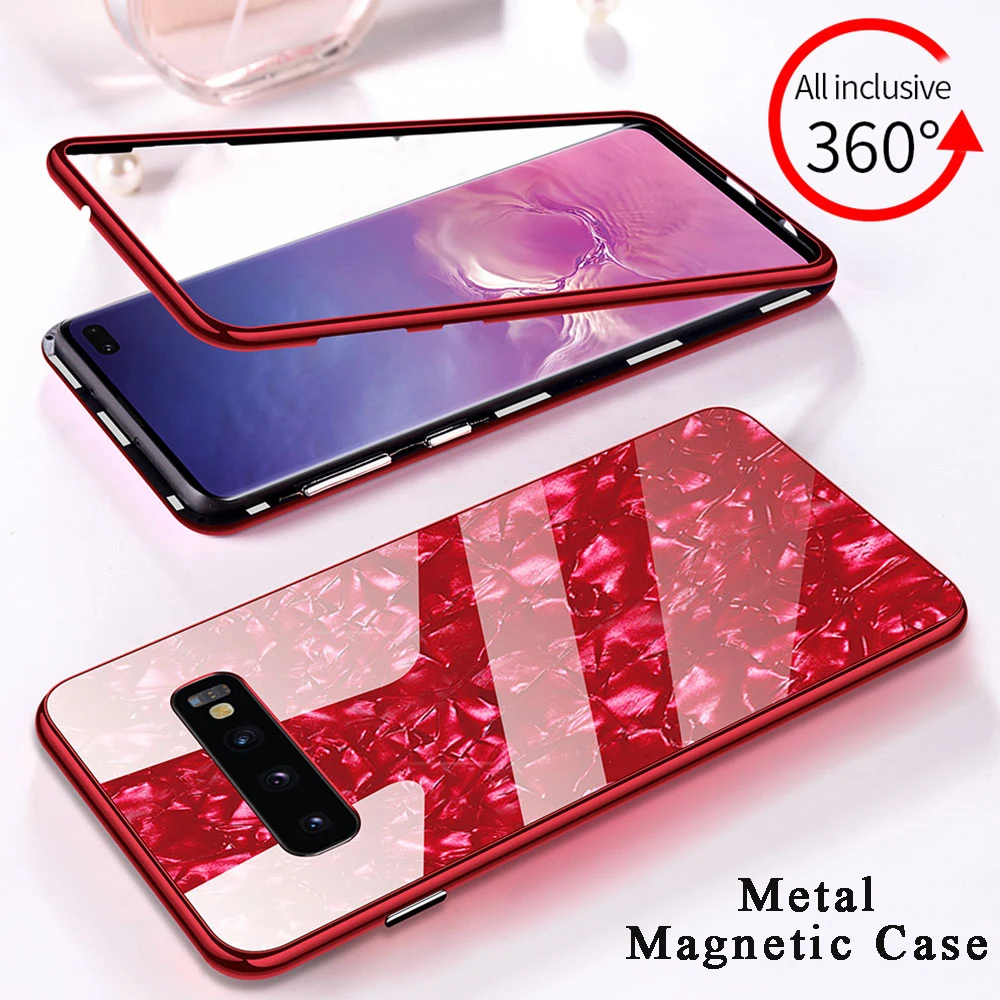 Металлический магнитный чехол для iPhone 6 6S 7 8 Plus X XS MAX XR ракушка телефона Задняя