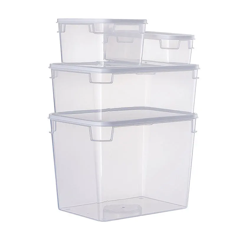 Plastic Storage Bins Refrigerator Storage Box Food Storage Containers with Lid for Kitchen Fridge Cabinet Freezer Desk Organizer
Plastic Storage Bins Refrigerator Storage Box Food Storage Containers with Lid for Kitchen Fridge Cabinet Freezer Desk Organizer