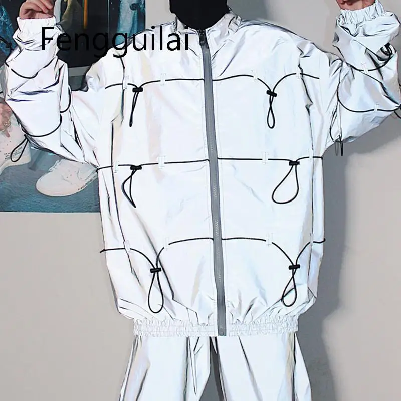 Women Luminous Windbreaker Casual Coat Oversize Glowing Parka Hip Pop Streetwear Shiny Overcoat Loose Outwear Reflective Jacket
Women Luminous Windbreaker Casual Coat Oversize Glowing Parka Hip Pop Streetwear Shiny Overcoat Loose Outwear Reflective Jacket