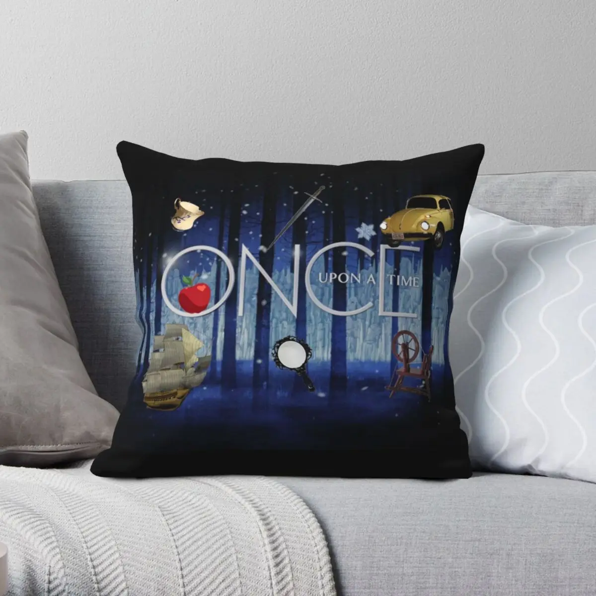 Чехол для подушки ONCE UPON A TIME декоративный чехол из полиэстера льна и бархата на