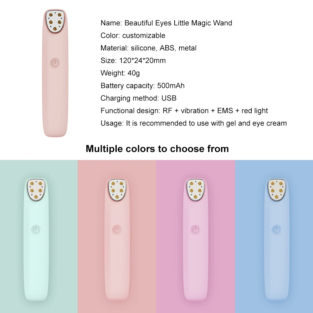 Eye Massager RF Radio Frequency Anti-Ageing Wrinkle Massager Portable Electric Device Dark Circle Facials Vibration Massage Pen
Eye Massager RF Radio Frequency Anti-Ageing Wrinkle Massager Portable Electric Device Dark Circle Facials Vibration Massage Pen