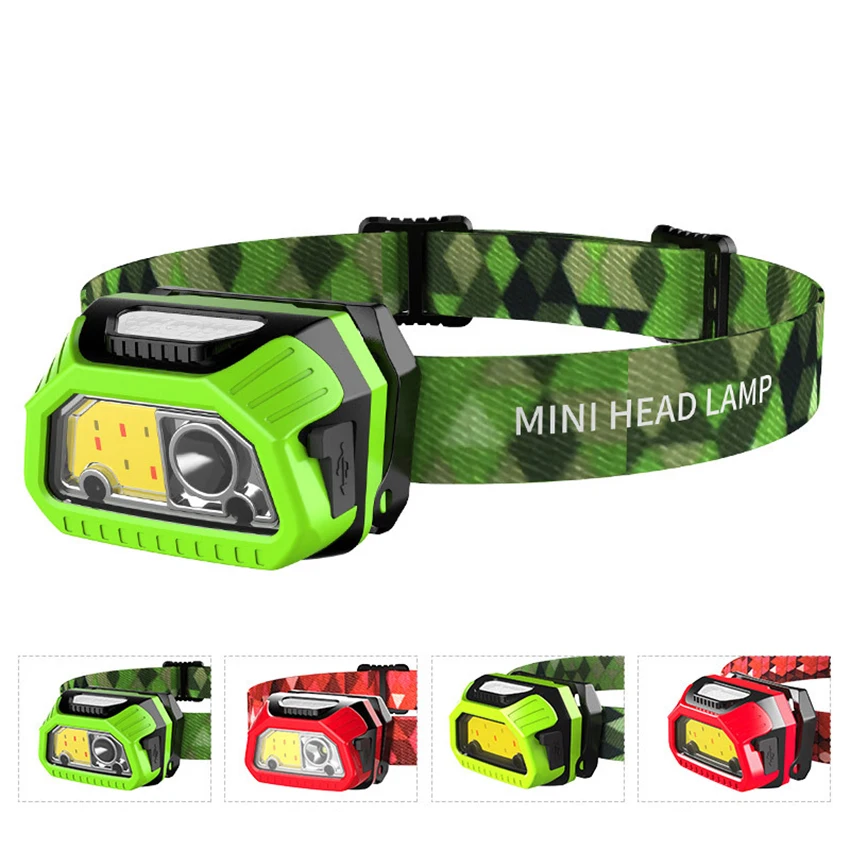 

LED Headlamp Flashlights, COB LED Super Bright Head Lamps with Red Lights and 5 Modes, IPX6 Waterproof for Adults and Kids