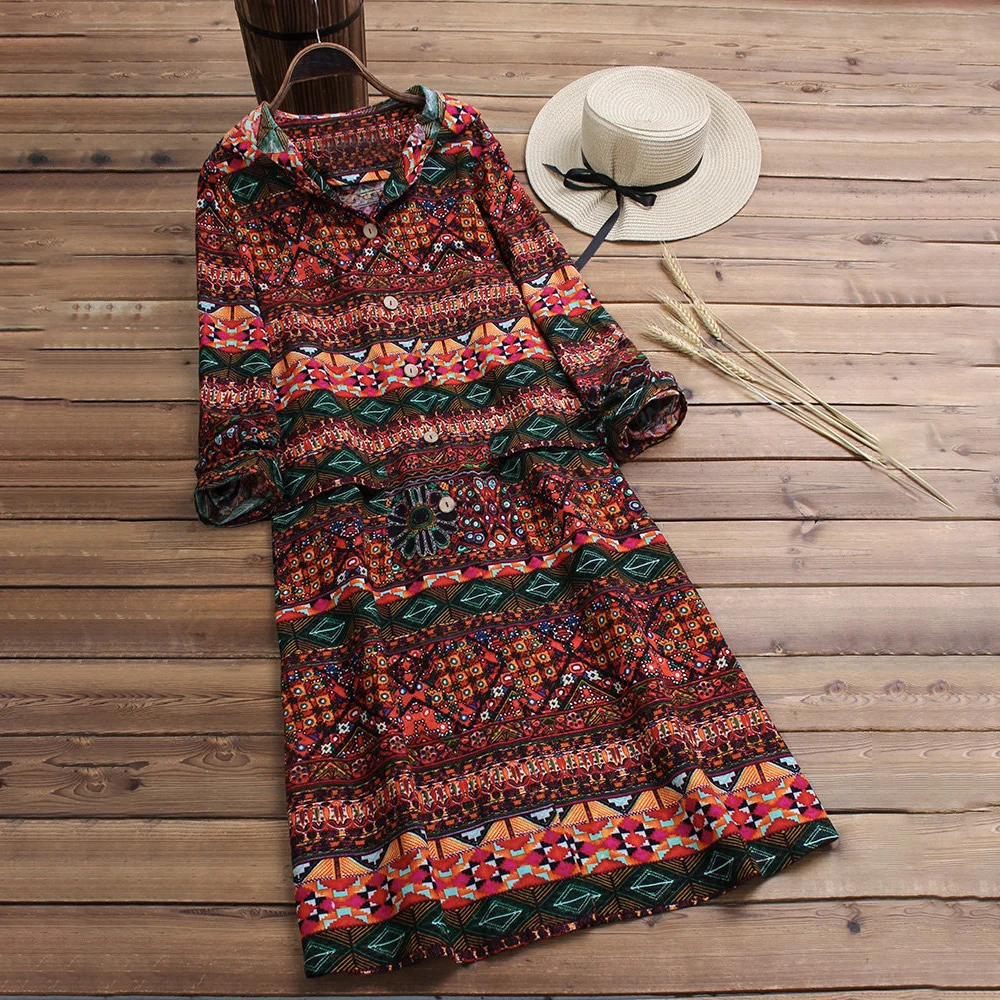 Women Bohemian Loose Midi Dress V Neck Button Decor Roll Tab Sleeve Midi Dress Casual Beach Trip Female Robe Vestidos femininos
Women Bohemian Loose Midi Dress V Neck Button Decor Roll Tab Sleeve Midi Dress Casual Beach Trip Female Robe Vestidos femininos