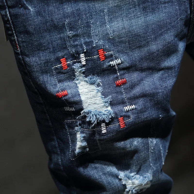 Embroidery Jeans Pants Of The men's Feet Embroidery Pants Rags Elastic Man Pants
Embroidery Jeans Pants Of The men's Feet Embroidery Pants Rags Elastic Man Pants