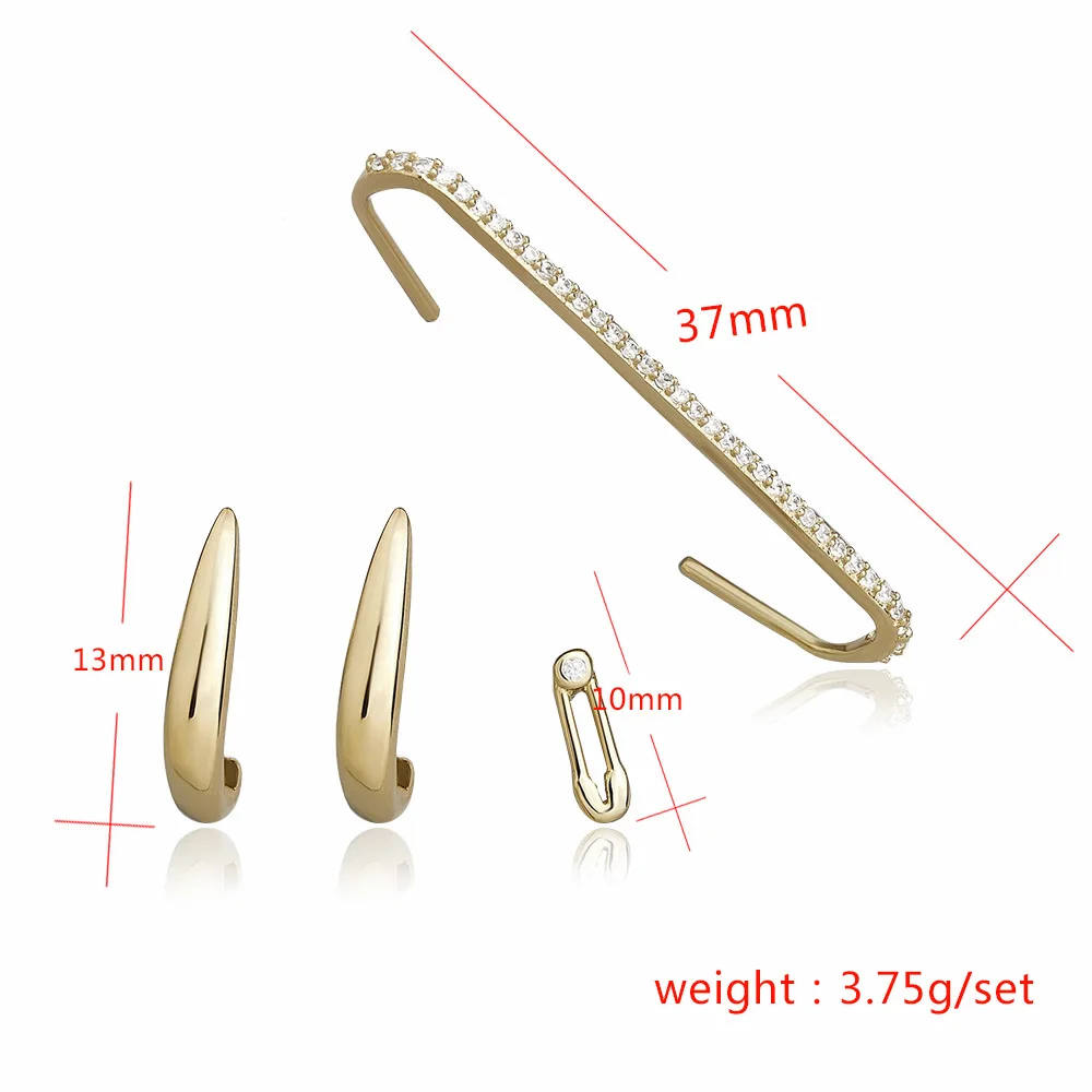 4PCS/SET Ear Post Cuff Clip On Earrings Crystals CZ Fake Cartilage Earring for Women Girls Clip Earrings No Pierced Ear Cuff
4PCS/SET Ear Post Cuff Clip On Earrings Crystals CZ Fake Cartilage Earring for Women Girls Clip Earrings No Pierced Ear Cuff