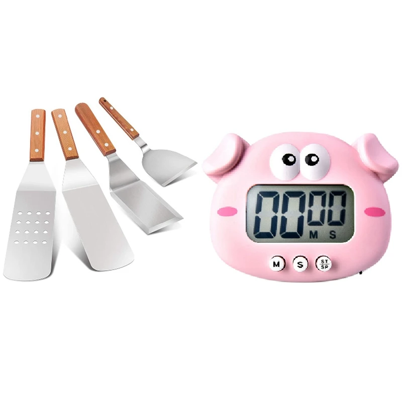 Kitchen Timer, Digital Cooking Timer With 4-Pieces Exclusive Griddle Tools
Kitchen Timer, Digital Cooking Timer With 4-Pieces Exclusive Griddle Tools