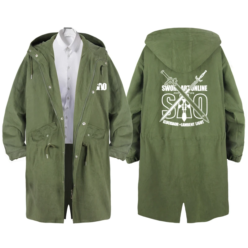 Anime Sword Art Online SAO Men Coat Casual Long Teenger Trench Slim Breasted Fashion Double Windbreaker Solid Outwear Color
Anime Sword Art Online SAO Men Coat Casual Long Teenger Trench Slim Breasted Fashion Double Windbreaker Solid Outwear Color