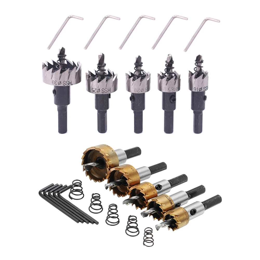 Hole Saw Metal Drill Bit 16-30mm HSS Cutter Carpentry Tool with 5pcs Wrench for Household Metal Easily Handle Parts
Hole Saw Metal Drill Bit 16-30mm HSS Cutter Carpentry Tool with 5pcs Wrench for Household Metal Easily Handle Parts