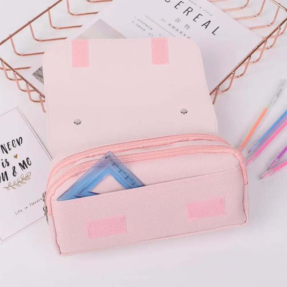 High Capacity Pencil Bag Handle Pen Case 2 Zippers Pencil School Korea Lovely Stationery Cute Gift Pouch Organizer Supplies I2M5 
High Capacity Pencil Bag Handle Pen Case 2 Zippers Pencil School Korea Lovely Stationery Cute Gift Pouch Organizer Supplies I2M5