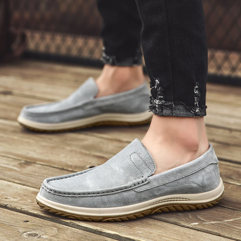 Summer 2021 Men Driving Shoes Soft Comfortable Korean style Shoes Social Youth cow suede Leather Shoes Slip-on Office Peas Shoes
Summer 2021 Men Driving Shoes Soft Comfortable Korean style Shoes Social Youth cow suede Leather Shoes Slip-on Office Peas Shoes
