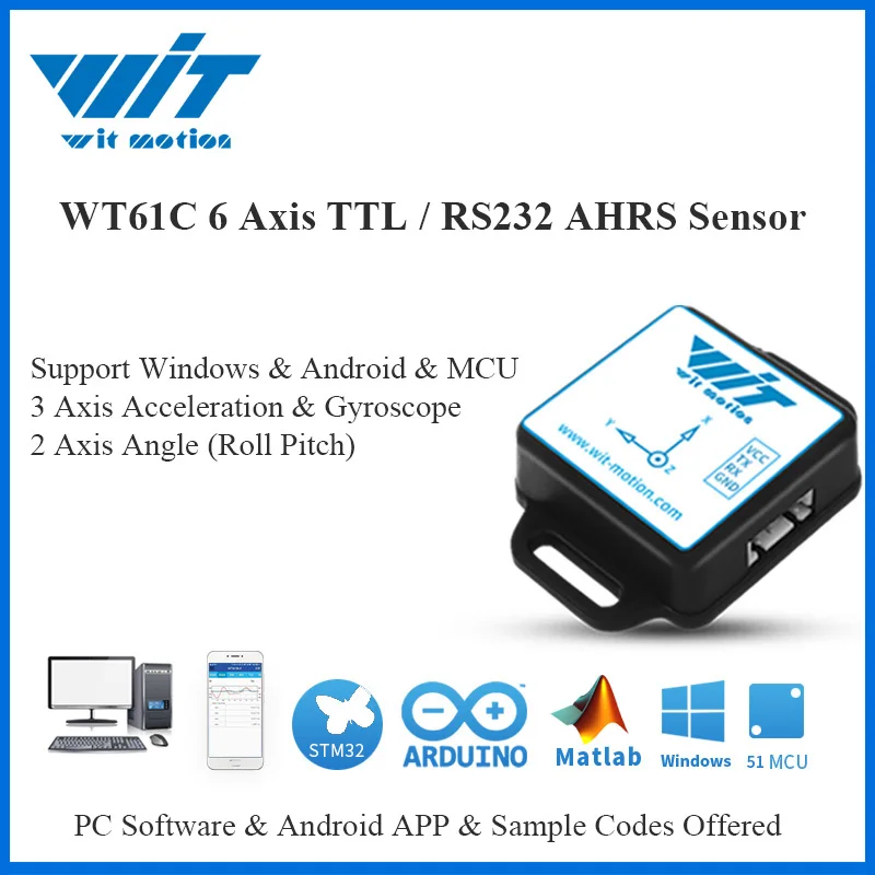 WitMotion WT61C IMU 6 оси Сенсор угол наклона (н ролл шаг) + разгон гироскоп MPU6050 уклономер