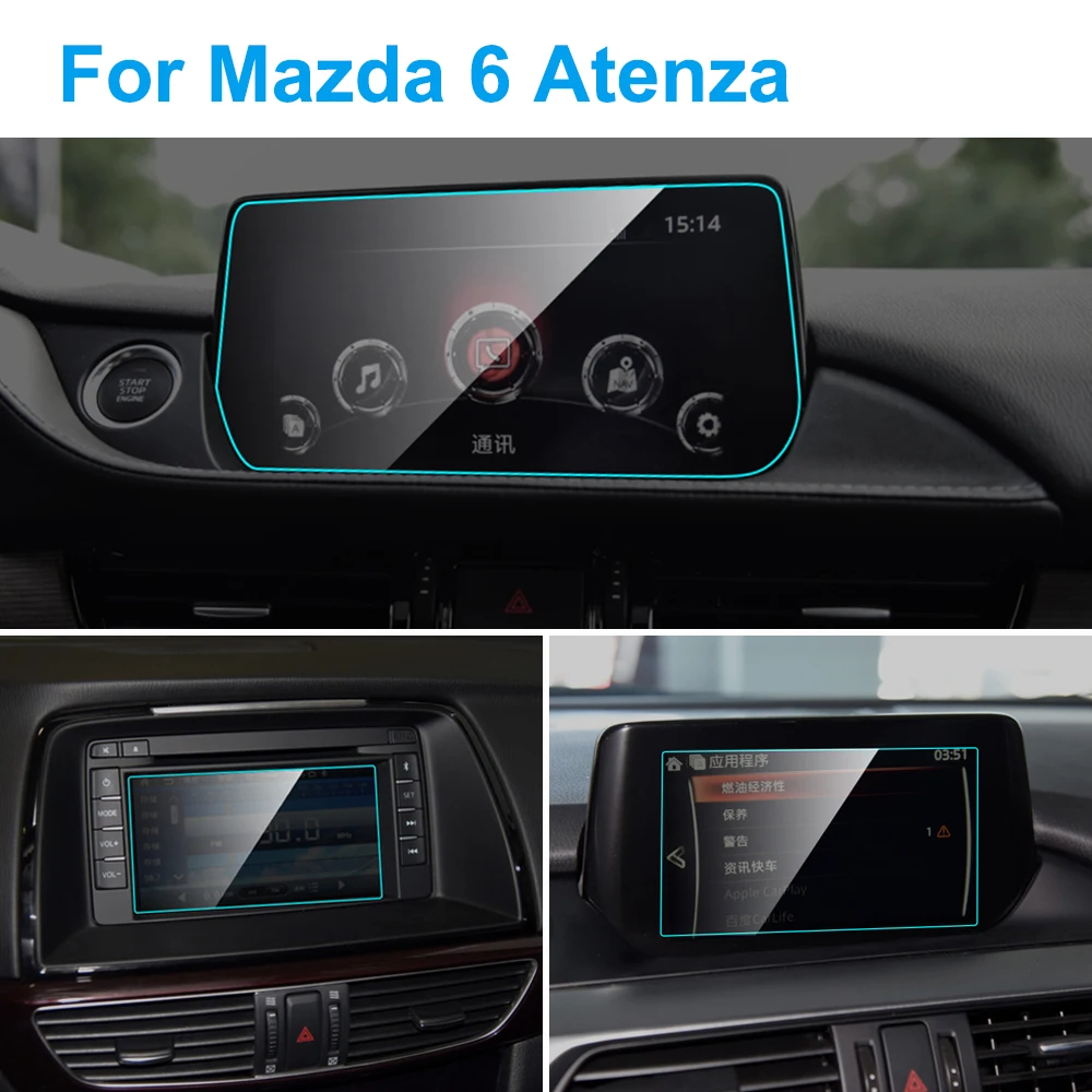 Для Mazda 6 Atenza внутренняя 2014 2020 Автомобильная GPS навигация Закаленное стекло