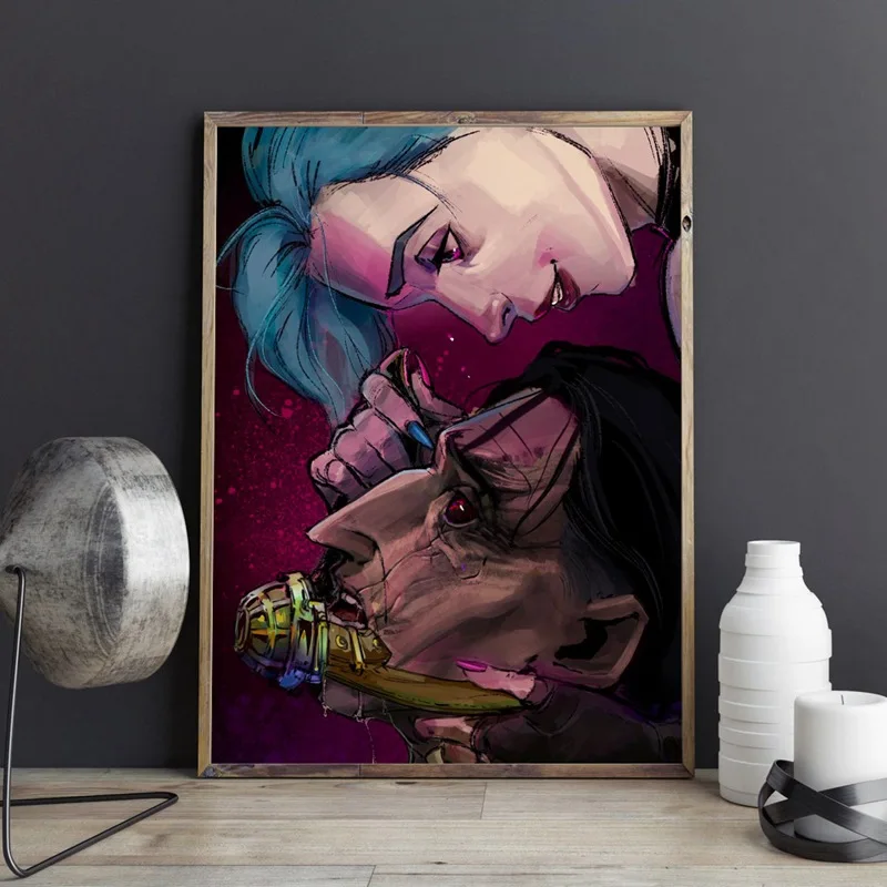 Настенная художественная картина плакат Prin серия Arcane аниме Лига Легенд Jinx Аниме