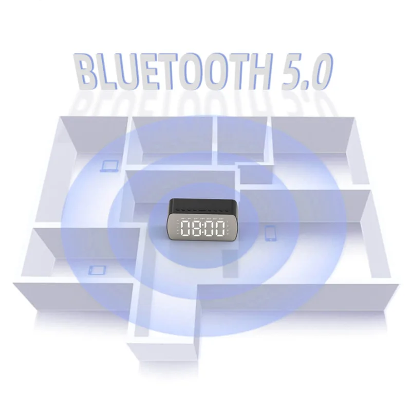 G10 Smart Portable Bluetooth Speaker Gift Alarm Clock Mirror Clock Audio Home Party Square Mini Speaker
G10 Smart Portable Bluetooth Speaker Gift Alarm Clock Mirror Clock Audio Home Party Square Mini Speaker