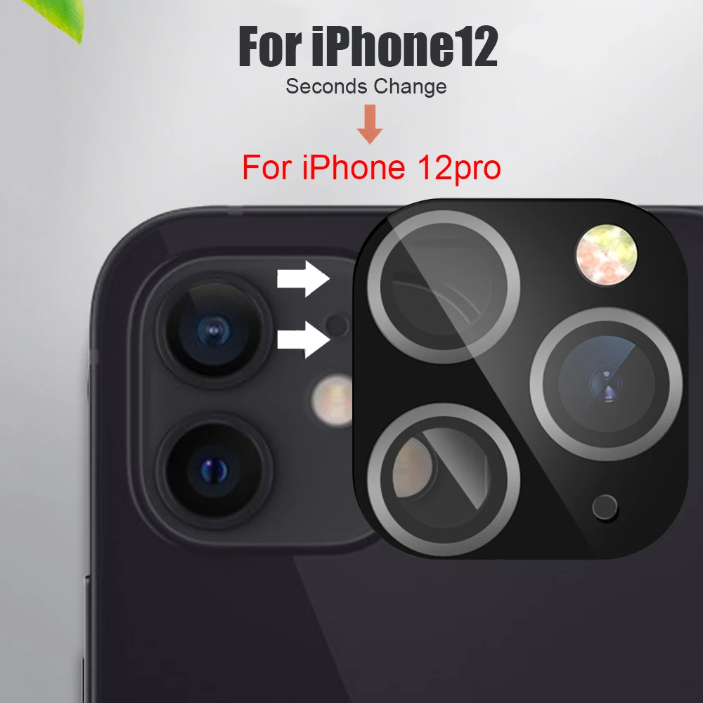 New Camera Lens Seconds Change Back Film For iPhone 12 to 12 PRO Phone Shot Titanium Alloy Skin Sticker Protector Modified Cover
New Camera Lens Seconds Change Back Film For iPhone 12 to 12 PRO Phone Shot Titanium Alloy Skin Sticker Protector Modified Cover