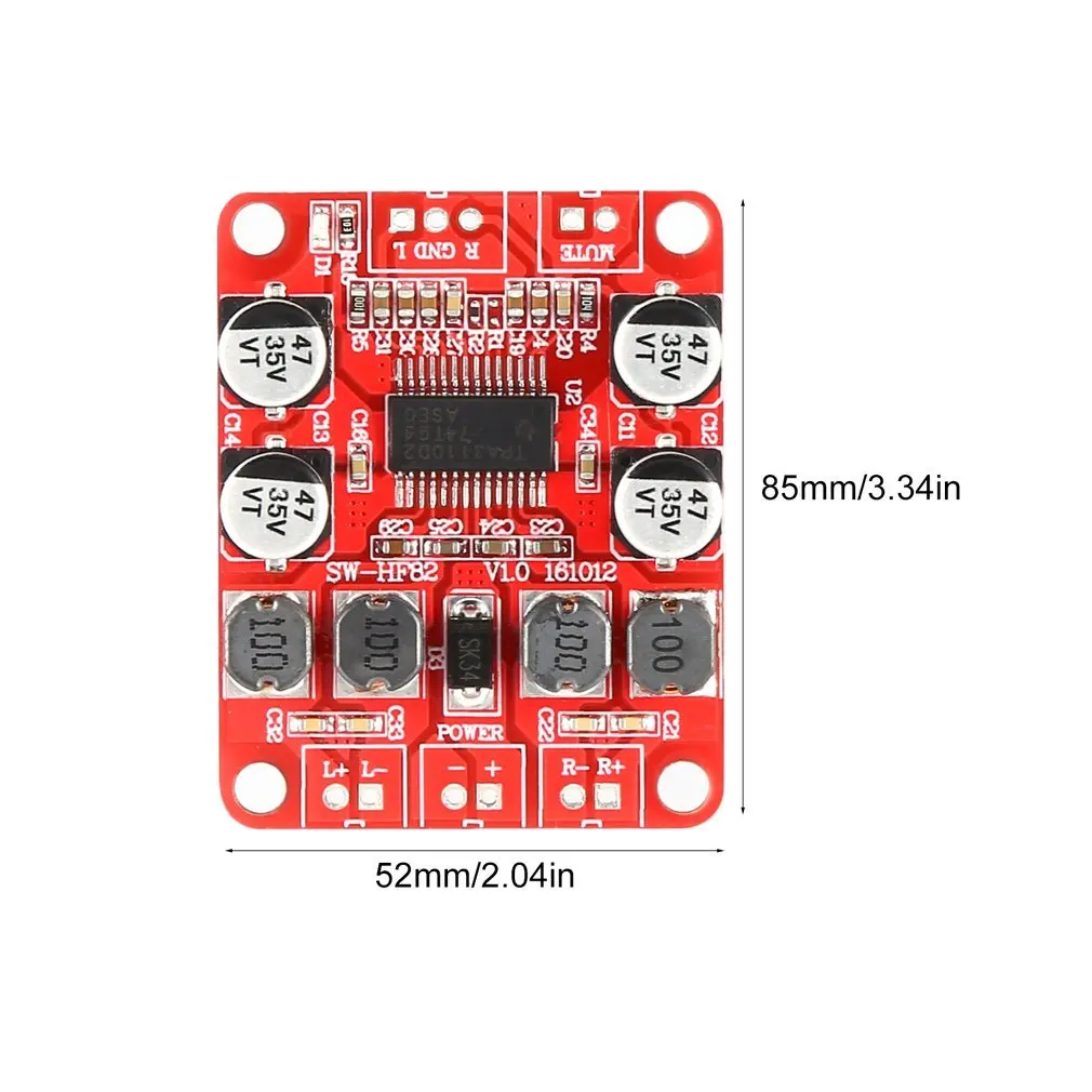 TPA3110 Power Amplifier Board High Power Digital Power Amplifier Board 2X15W Two Channel HF82 Durable
TPA3110 Power Amplifier Board High Power Digital Power Amplifier Board 2X15W Two Channel HF82 Durable