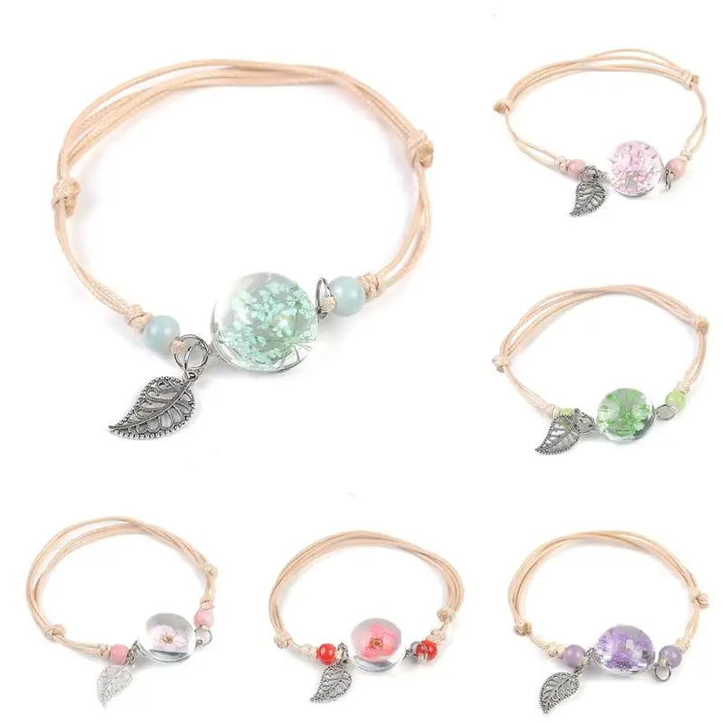 1 Pc Fresh Style Dried Flower Bracelet Creative Fashion Boutique Jewelry Dried Flower Plant Specimen Glass Ball Bracelet 2020
1 Pc Fresh Style Dried Flower Bracelet Creative Fashion Boutique Jewelry Dried Flower Plant Specimen Glass Ball Bracelet 2020