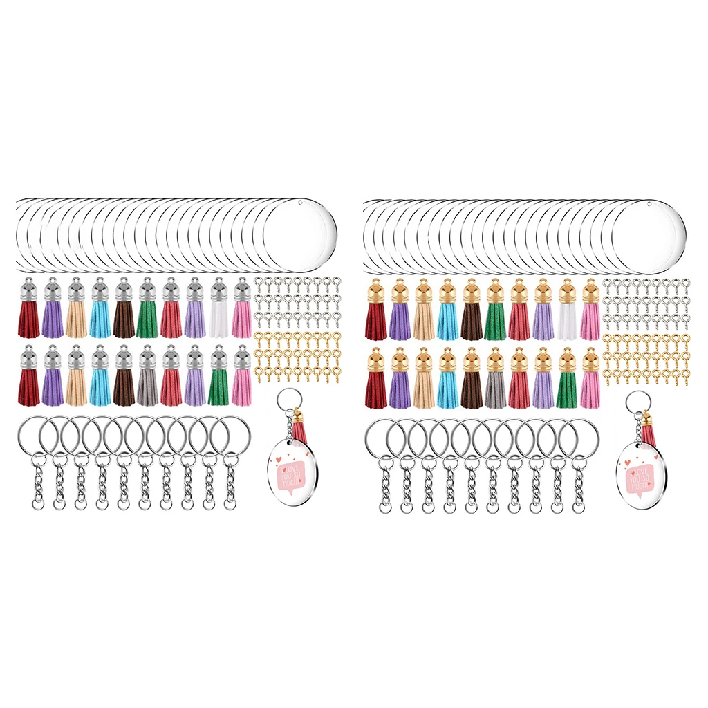 200Pcs Acrylic Keychain Blanks Clear Circle Discs Key Chain 1.5 Inch Tassel Pendant Keyring for DIY Projects and Crafts
200Pcs Acrylic Keychain Blanks Clear Circle Discs Key Chain 1.5 Inch Tassel Pendant Keyring for DIY Projects and Crafts