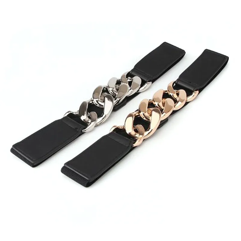 New 73*4cm PU Waistband Women Metal Buckle Chain Elastic Belts Female Fashion Ladies Band
New 73*4cm PU Waistband Women Metal Buckle Chain Elastic Belts Female Fashion Ladies Band