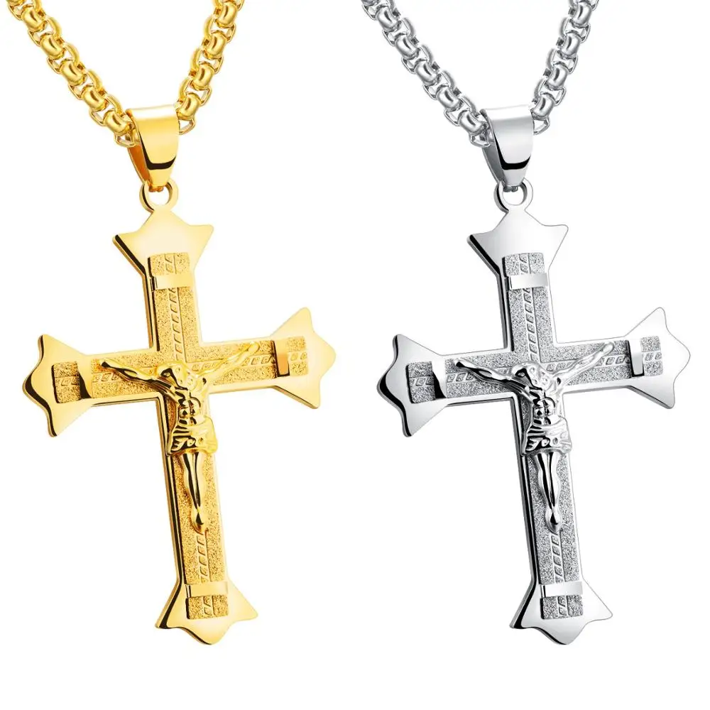 Cross Christ Jesus Pendant Necklace Stainless Steel Crucifix Link Chain 60cm Men Jewelry Gift
Cross Christ Jesus Pendant Necklace Stainless Steel Crucifix Link Chain 60cm Men Jewelry Gift