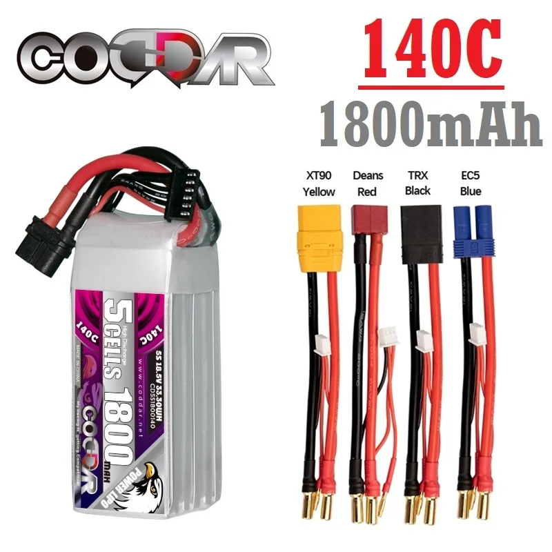CODDAR 1800mAh 5S 18,5 V 140C/280C Hardcase литиевая батарея для 1:8 1/8 RC Car Four Drive Off-Road Boat
CODDAR 1800mAh 5S 18,5 V 140C/280C Hardcase литиевая батарея для 1:8 1/8 RC Car Four Drive Off-Road Boat