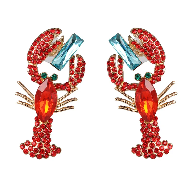 New Style Lobster Earrings European Cool Ear Rings For Women Girls Red Acrylic Rhinestone Big Statement Crystal Earrings Jewelry
New Style Lobster Earrings European Cool Ear Rings For Women Girls Red Acrylic Rhinestone Big Statement Crystal Earrings Jewelry