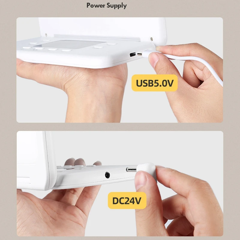 Light Therapy Lamp, UV-Free 10000 Lux LED Light, Adjustable Brightness Levels, Press Control, Alarm Function
Light Therapy Lamp, UV-Free 10000 Lux LED Light, Adjustable Brightness Levels, Press Control, Alarm Function