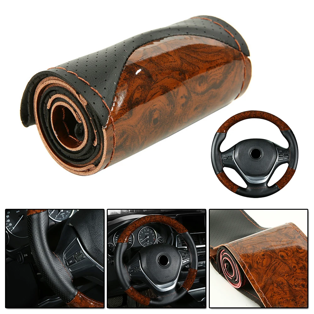 DIY Sewing Craft Car Truck Leather Steering Wheel Cover With Needles And Thread Anti-Slip For 37-38cm Round Steering Wheel
DIY Sewing Craft Car Truck Leather Steering Wheel Cover With Needles And Thread Anti-Slip For 37-38cm Round Steering Wheel