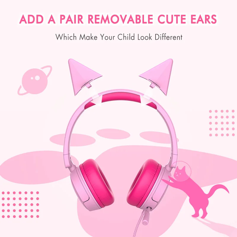 A62 Head-mounted Wired Headphone 3.5mm Audio Stereo Mini Cat Ears Foldable Macaron Style Children's Earphone Support Dropship
A62 Head-mounted Wired Headphone 3.5mm Audio Stereo Mini Cat Ears Foldable Macaron Style Children's Earphone Support Dropship