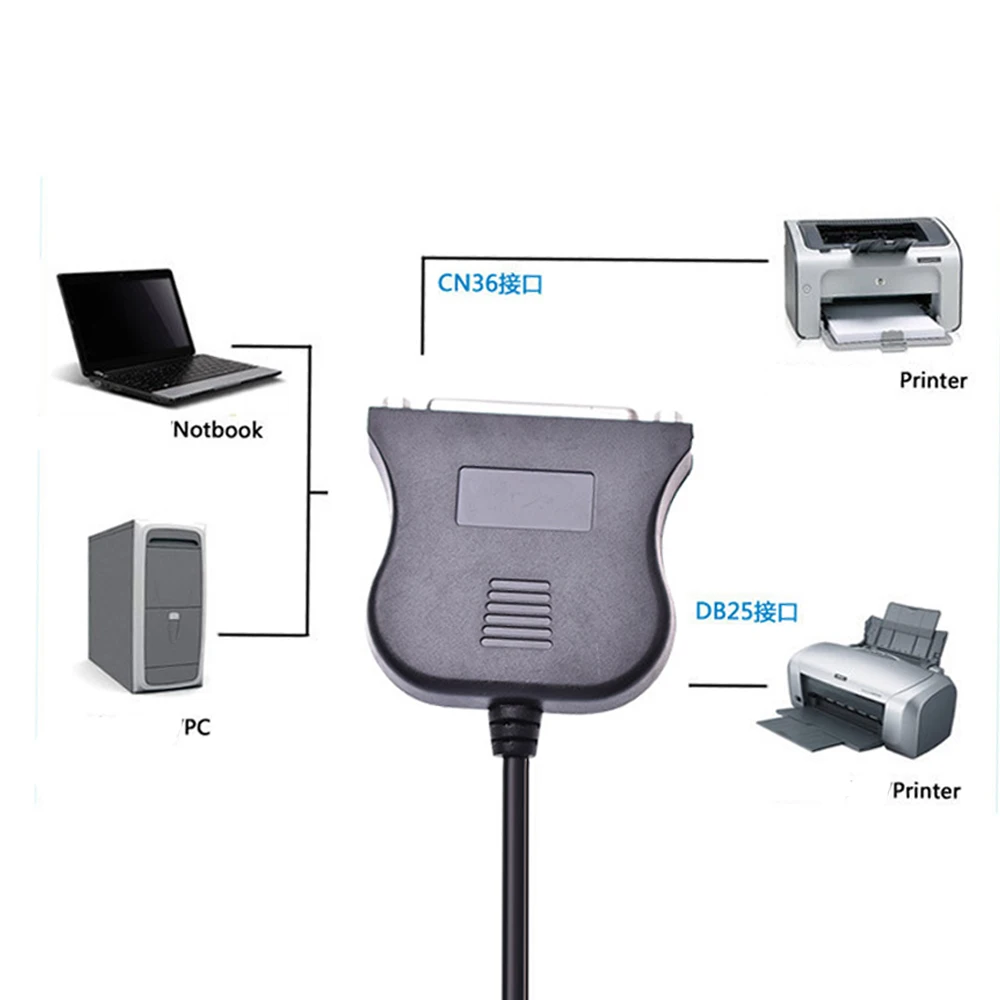 Лидер продаж кабель параллельного порта USB 2 0-25 Pin DB25 IEEE 1284 1 Мбит/с 25-контактный