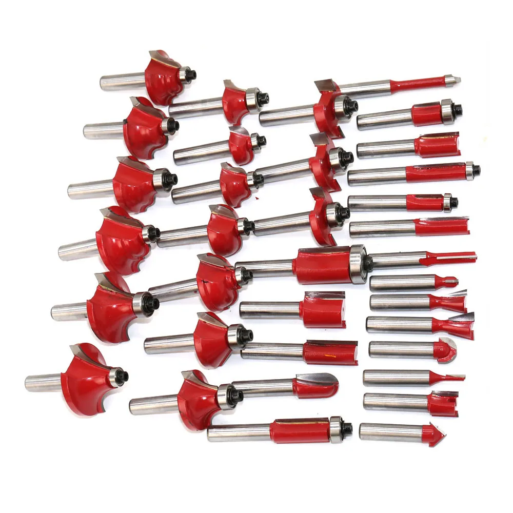 New 35PCS 8mm Shank Tungsten Carbide Router Bit Set Wood Woodworking Cutter Trimming Forming Milling Tool 
New 35PCS 8mm Shank Tungsten Carbide Router Bit Set Wood Woodworking Cutter Trimming Forming Milling Tool