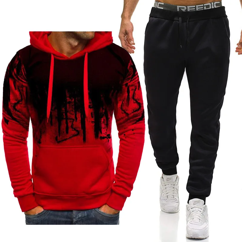 Men Fashion Hoodies Suits Fleece Two Piece Tops and Pants Casual Hooded Pullover Sports Tracksuit Men Clothing Large Size 3XL
Men Fashion Hoodies Suits Fleece Two Piece Tops and Pants Casual Hooded Pullover Sports Tracksuit Men Clothing Large Size 3XL