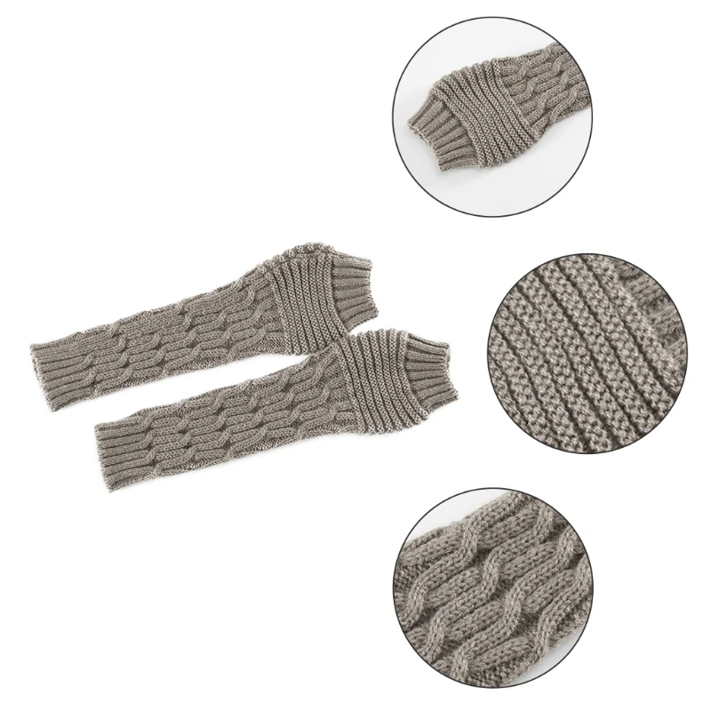 Women Winter Cable Knitted Long Fingerless Gloves Rhombus Thumbhole Arm Warmers Q1QA
Women Winter Cable Knitted Long Fingerless Gloves Rhombus Thumbhole Arm Warmers Q1QA