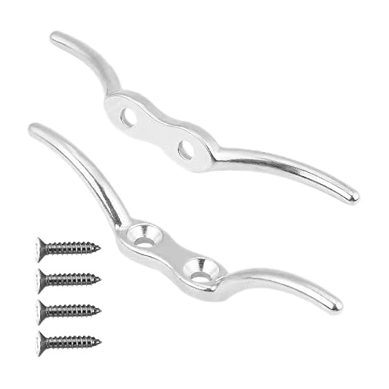 2Pcs Stainless Cleat Silver Flagpole Rope Cleat Hook Stainless Steel Flagpole Accessories - Included Mounting Screws
2Pcs Stainless Cleat Silver Flagpole Rope Cleat Hook Stainless Steel Flagpole Accessories - Included Mounting Screws