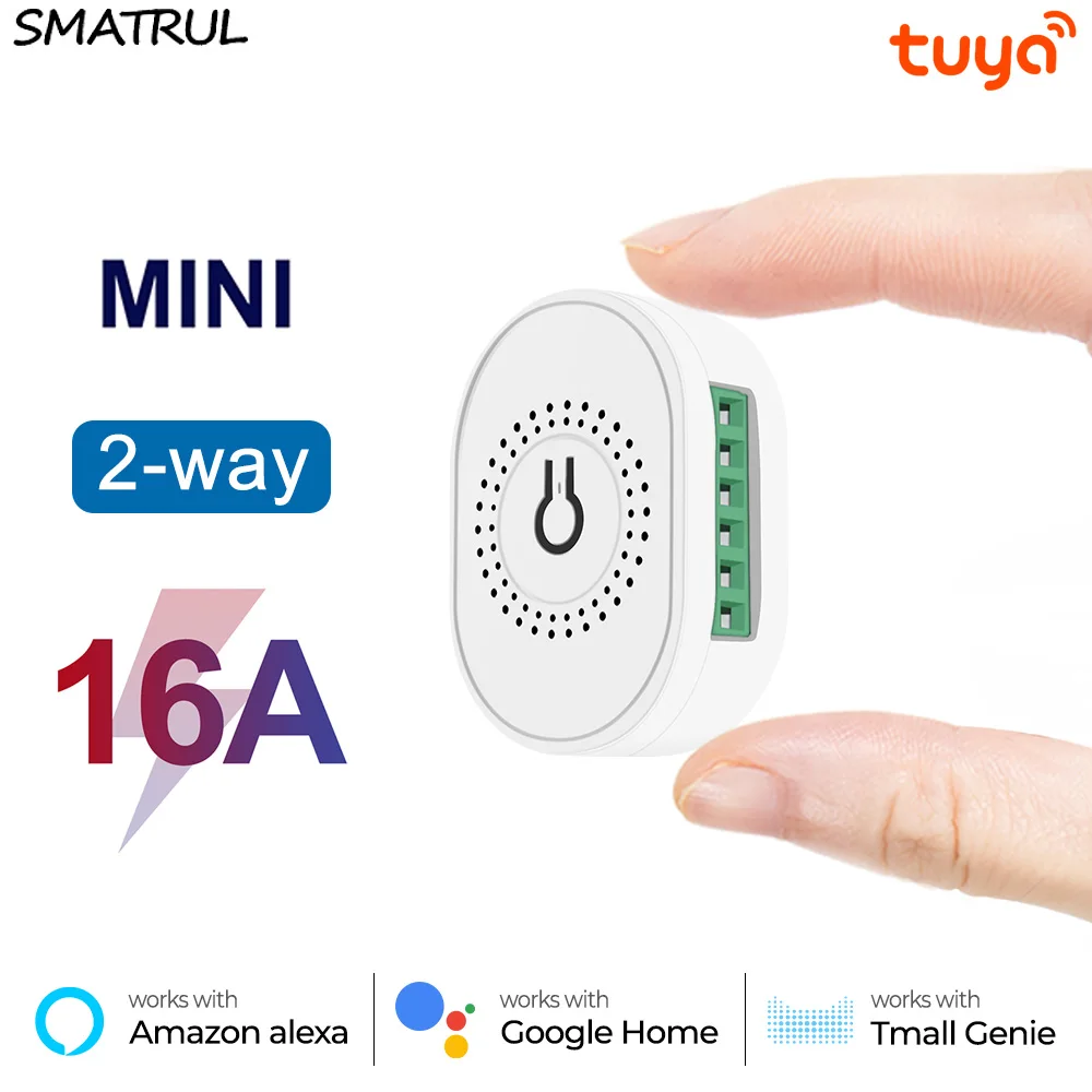 SMATRUL Tuya 16A Wifi Smart Switch Light Mini DIY Breaker Module 2 Way On Off Wall Relay App 220V 110V For Alexa Google Home
SMATRUL Tuya 16A Wifi Smart Switch Light Mini DIY Breaker Module 2 Way On Off Wall Relay App 220V 110V For Alexa Google Home