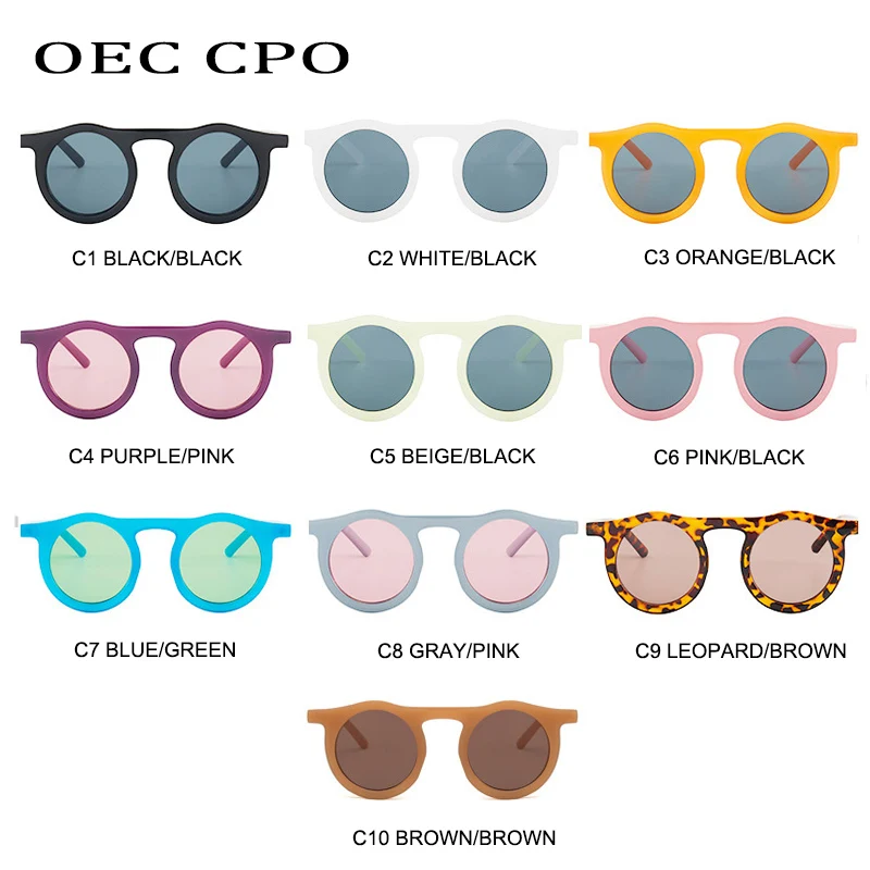 Классические круглые солнцезащитные очки OEC CPO для мужчин и женщин модные