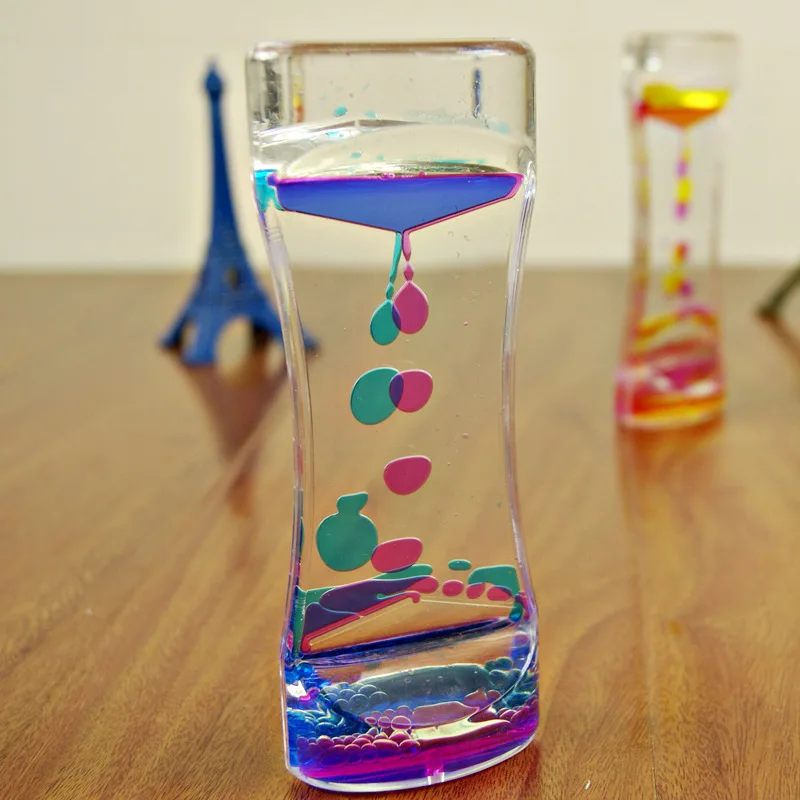 Hourglass Timer Double Colors Oil Hourglass Liquid Floating Motion Bubbles Timer Desk Decors Descending Sensory Bubbles Kids Toy
Hourglass Timer Double Colors Oil Hourglass Liquid Floating Motion Bubbles Timer Desk Decors Descending Sensory Bubbles Kids Toy