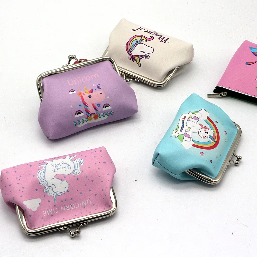 Новый стиль кошелек с рисунком единорога детский креативный короткий мини сумка