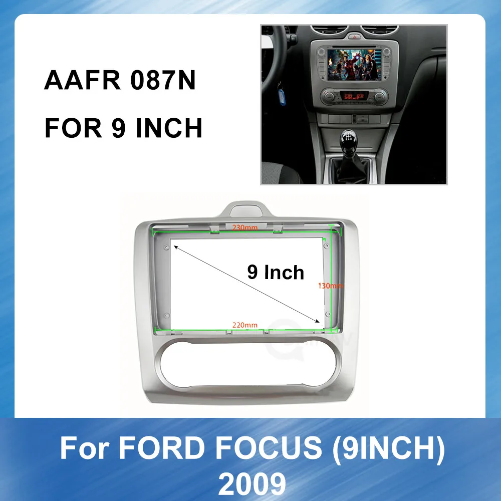 

9 inch 2din Car Auto Radio Multimedia fascia For Ford Focus 2009 stereo panel for mounting car panel dual Din CD DVD frame